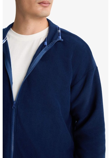 Defacto Regular Fit Polar Fermuarlı Üst G2729ax25wnbe514 Mavi