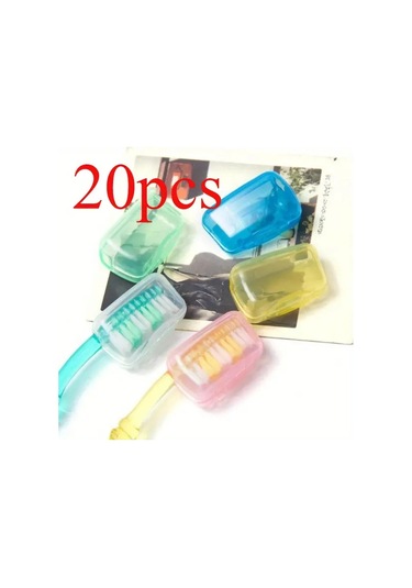 Willowhaven 20 Adet Taşınabilir Diş Fırçası Başlığı Saklama Kutusu Kapaklı Çeşitli Renkler Ev Seyahat