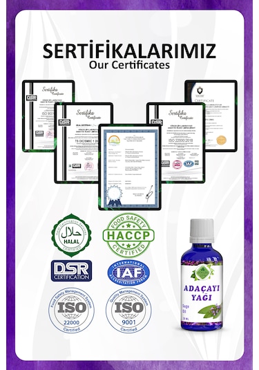 Adaçayı Yağı Sage Essential Oil 20 Ml.