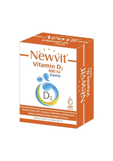 Newvit Vit D3 600 Iu Damla 30 Ml 8682125462134