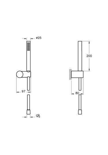 Vitra Origin 1F El Duşu Takımı Fırçalı Nikel A4554334 Diğer