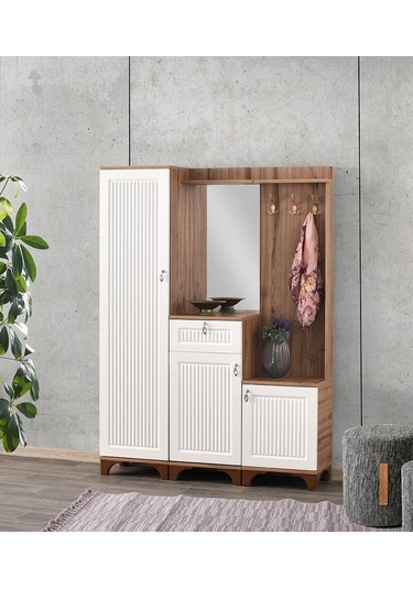 Hayal Membran Askılıklı Portmanto 135x36x186cm Beyaz