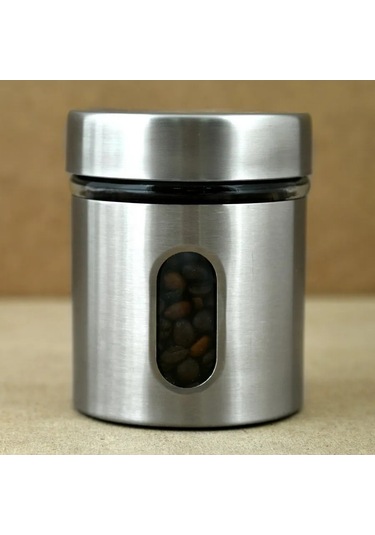 Mul' Tıdom Baharatlar İçin Dökme Ürünler 350 Ml Çelik Kapaklı Kap 336332157 Gri