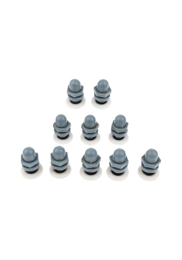 Homyl 10 Adet Tek Sürgülü Duş Kapı Muhafazaları Silindirler Gri