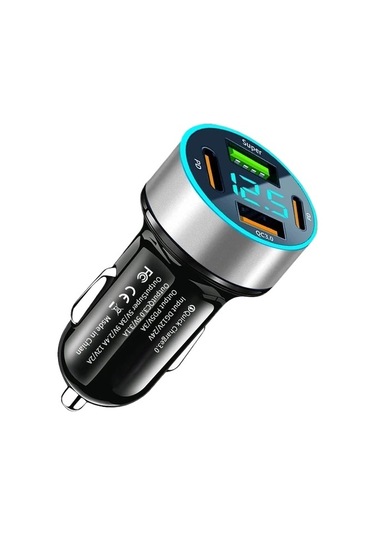 66w Hızlı 4 Portlu Pd Usb Şarjlı Cep Telefonu Type-c Adaptörü Quic Gümüş