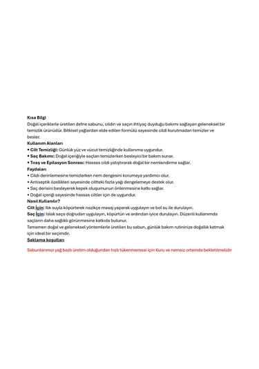 MistikhaneDefne Sabunu 100 G