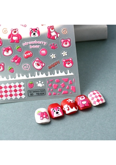 1 Adet Siyah Beyaz Yay Kelebek 5d Tırnak Çıkartmalar Nail Art Dekorasyon Kabartma Disney Karikatür Çiçek Nail Art Çıkartmalar Tırnak Malzemeleri Ordu Yeşil