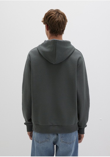 Mavi - Mvjns Logo Baskılı Kapüşonlu Yeşil Sweatshirt 0611786-71598 Yeşil