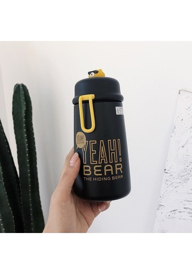 Shun Paslanmaz Çelik Termos - Vakum Flasks & Termos, 6-12 Saat Isı Yalıtımı, Çevre Dostu Siyah Siyah