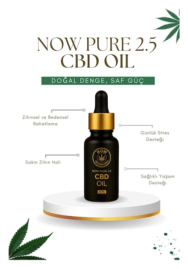 Now Pure 2.5 C B D Oıl Yağı 2.5% 20 Ml