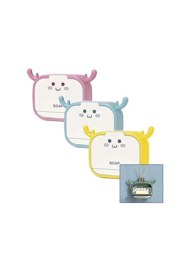 Aç Kapa - Figürlü Sabunluk Kutusu - Askılık 5224 Renkli