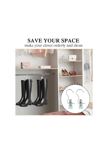 Açık Yeşil-ağır Paslanmaz Çelik Asma Kancaları Klipler Ev Depolama Kurutma Klip Yorgan Battaniye Yatak Çarşafı