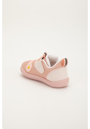 Şirinbebe Ortopedik Kız Bebek İlkadım Ayakkabı Pudra Cırtlı Anorak-4053 Pudra