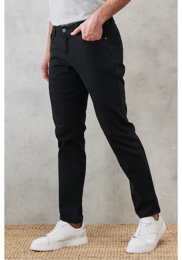 Erkek Sıyah 360 Derece Her Yöne Esneyen Rahat Slim Fit Pantolon Siyah Erkek Sıyah 360 Derece Her Yöne Esneyen Rahat Slim Fit Pantolon Siyah