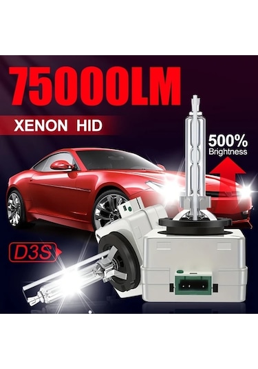 Motion003 D1s Yüksek Parlaklık Xenon Araba Ampulleri 6000k D3s D8s Ön Farlar 75000 Lümen 12