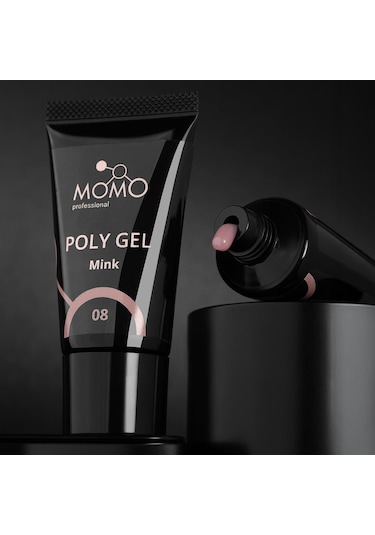 Momo Professional Protez Tırnak İçin Poly Gel Poli Jel No.08 Vizon 30 Gr