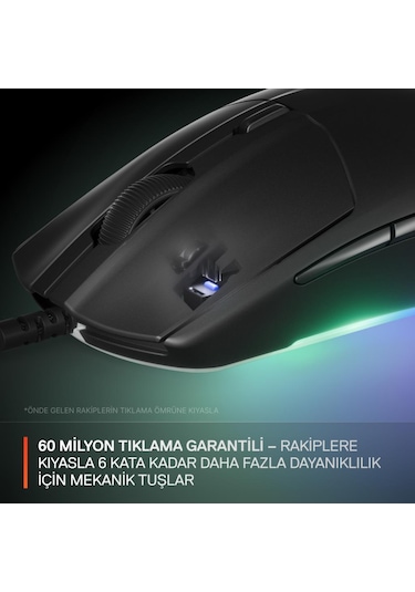 Steelseries Rival 3 Gen 2 Rgb Kablolu Gaming Mouse Siyah Diğer