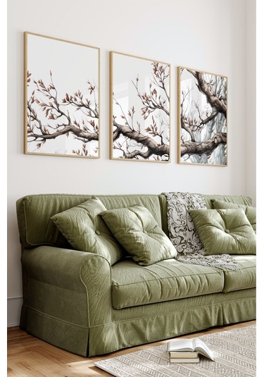 Ahşap Çerçeveli Mdf Tablo Seti Salon Ve Oturma Odası Için Çt3102 23 X 32