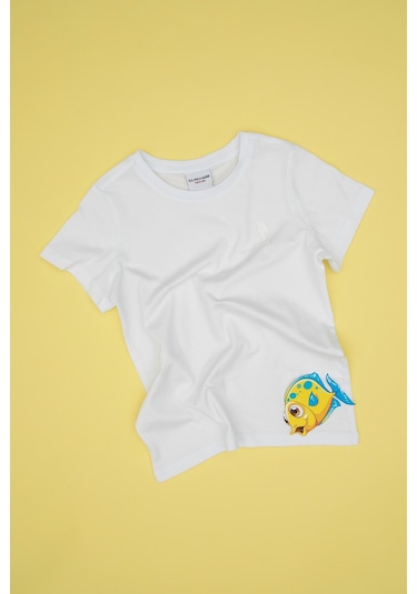 U.s. Polo Assn. Erkek Çocuk Beyaz Tişört Basic 50306502-vr013 Beyaz