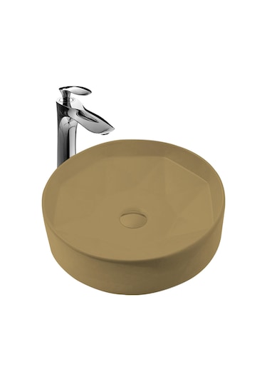 Paluci Diamond Matt Ocher Yellow Çanak Lavabo