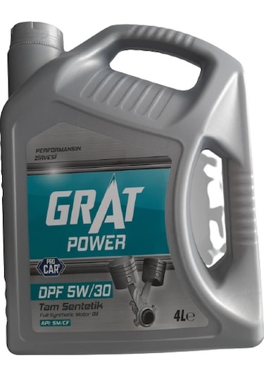 Grat Power Dpf 5W-30 Partiküllü Tam Sentetik Motor Yağı 4 L