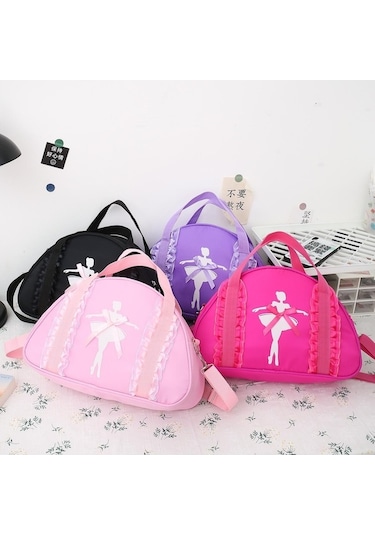 Novahub Pembe Kızlar Dans Çantası Çocuk Dantel Tek Omuz Çantaları Prenses Bale Elbise Çanta Özelleştirebilirsiniz Pembe Pembe