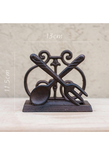 Suntek Retro Peçete Tutucu Yaratıcı Depolama Çatal-ve-kaşık