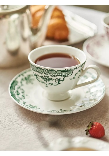 Roomi Seramik Çay Takımı 200 Ml, Fincan Ve Fincan Tabağı Seti 253613822 Beyaz