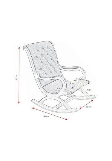 Asedia Rustik Naturel Natura Yeşil Sallanan Sandalye Dinlenme Koltuğu