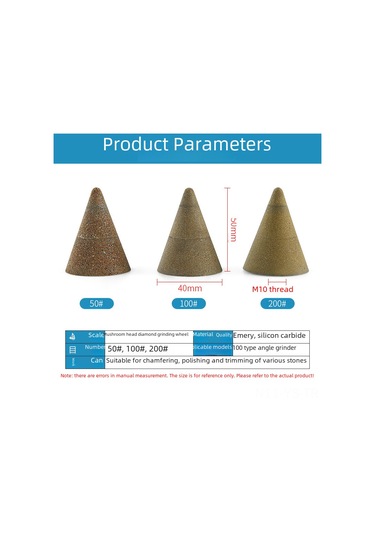 Yunboo Cunxing Taş Oyma Testere, Yeşil Silisyum Karbür, Keskin Uçlu, Konik, Bullet Kafa, 100 Orta Zımpara, Hassas Taş Heykel, Polisaj, Kolay Kullanım