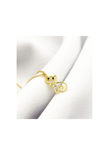 925 Ayar Gümüş Kedi Kolye (474318167)