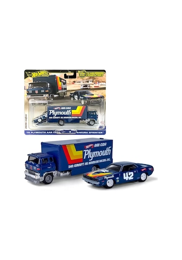 Hot Wheels Team Transport - 70 Plymount Aar Cuda - Sakura Sprinter Hrv38