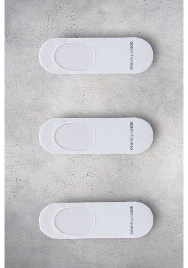 MOLIMO Erkek Organik Pamuklu 3 Lü Paket Beyaz Çorap