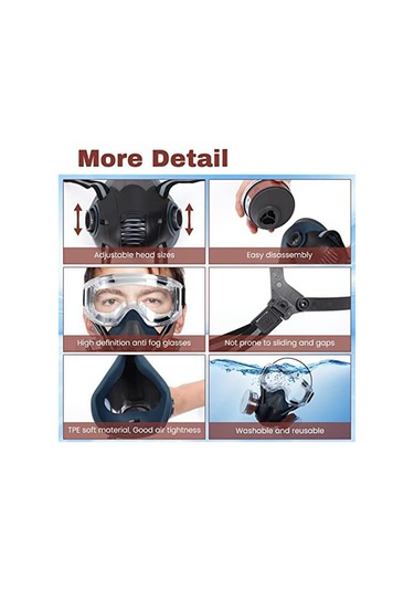 Filtreli Solunum Gaz Maskesi Colored Renkli