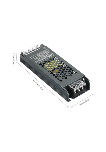 Lemestar 12v 100w Led Transformörü - Led Şerit, Işık Kutusu, Lineer Işık İçin Dışarıdışı Kullanim Dışı - Alüminyum Kasa, Isı Dağıtımı, Güvenlik Korumaları