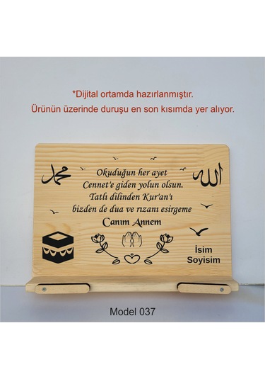 Münzevi Masaüstü Ahşap Rahle/tablet/kitap Tutucu-model037