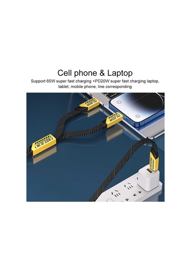 Wk Wdc-190a Mech Serisi 6a Usb Usb-c / Tip-c Hızlı Şarj Veri Kablosu, Uzunluk: 1m Sarı