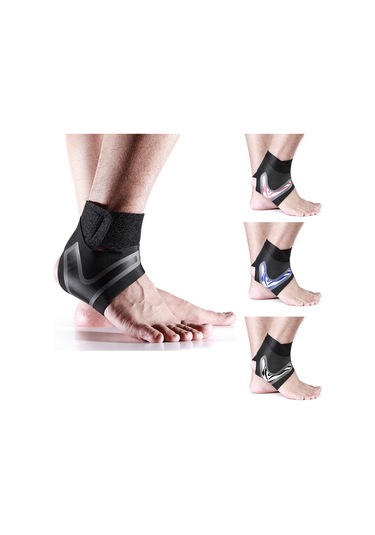 Geeroyoo Spor Topu, Yürüyüş, Dağcılık İçin Spor Ayak Bileği Koruması - Basınçlı, Soluklu, Kayma Önleyici - Unisex Siyah M Boy Ab036