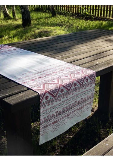 Leohome Rus Koleksiyonu Desenli Havlu Yol Halısı 449723355 Beyaz