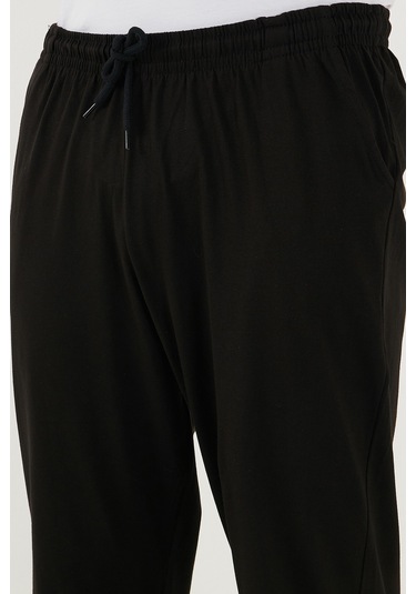Buratti Pamuklu Regular Fit Normal Bel Düz Paça Cepli Erkek Pijama Altı 6574003 Siyah