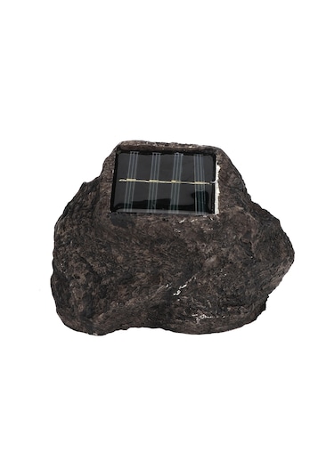 Yunboo Dış Mekan Gölge Lambası, Güneş Enerjili Taş Desenli Bahçe Aydınlatması, Led Isı Ve Beyaz Işık, Su Geçirmez, Pvc Malzeme