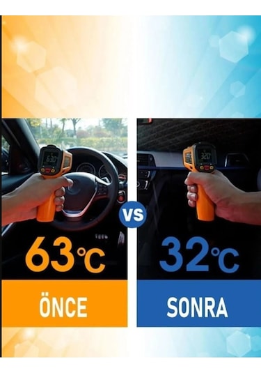 Oto Güneşlik Her Araca Uyumlu Universal Araba Güneş Gölge Koruyucu Şemsiye Oto Ön Cam Güneşlik - Fosforlu Numaratör Ve Kemer Tokası