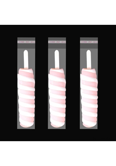 Suofeng 100 Adet Şeffaf Opp Torba - 5x25 Cm Boyutta Otomatik Yapışkan Kenar, İnce Çizgili Paketleme Torbaları Şeffaf