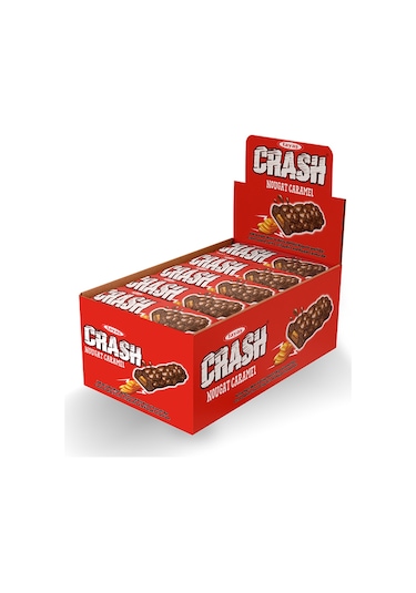 Tayaş Crash Nuga Karamelli Pirinç Patlaklı Bar Kutu 24 x 40 G
