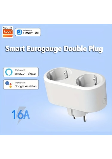 Motion003 1 Paket Avrupa Standartlı Çift Fişli Akıllı Ev Cihazı Ses Kontrolü Uzaktan İş