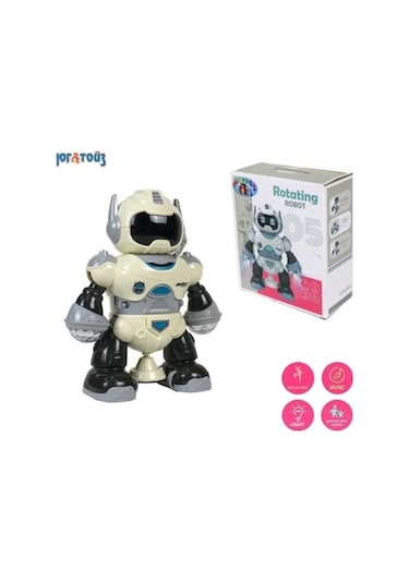 Canda Oyuncak Rotating Işıklı Ve Sesli Dans Eden Robot