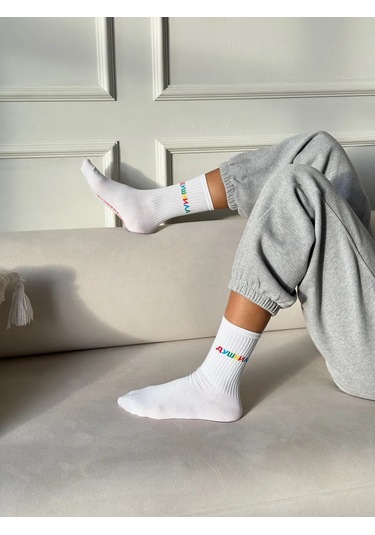 Nicenonice Yüksek Y2k Çoraplar Dudshnila 114792210 Beyaz