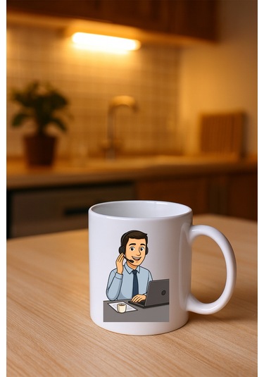 Meslek Baskılı Kupa Erkek Müşteri Temsilcisi