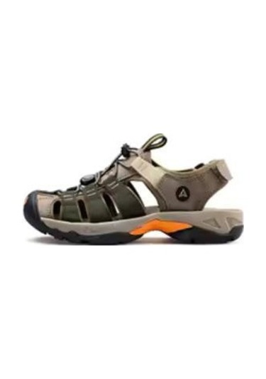 Humtto 710445a Burnu Kapalı İthal Trekking Erkek Sandalet Haki