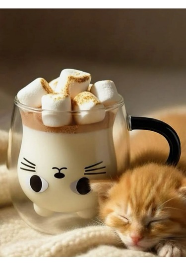 Conflate Çift Tabaklı Kedi Kupa 250 Ml 203069945 Siyah